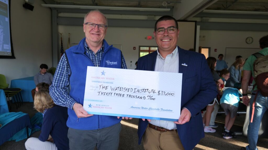 big check new jersey american water and the watershed institute